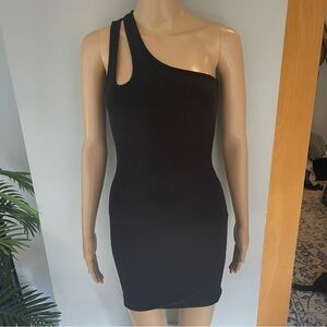 Princess Polly Black One-Shoulder Cutout Bodycon Dress